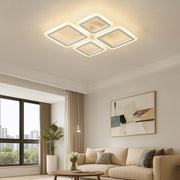 MS73005- 2+2 Modern 3 Renk Ledli  Plafonyer Beyaz Lüks Modern 4'Lü Ledli Avize