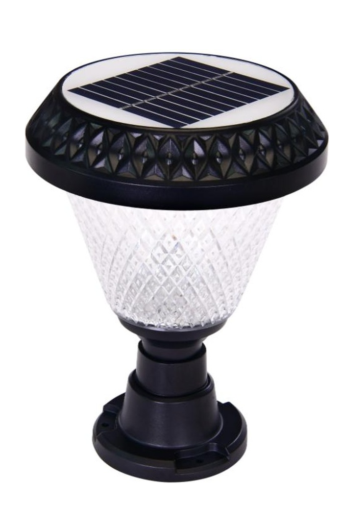 30W Siyah Gövde Solar 6400K Beyaz LED Yuvarlak Armatür