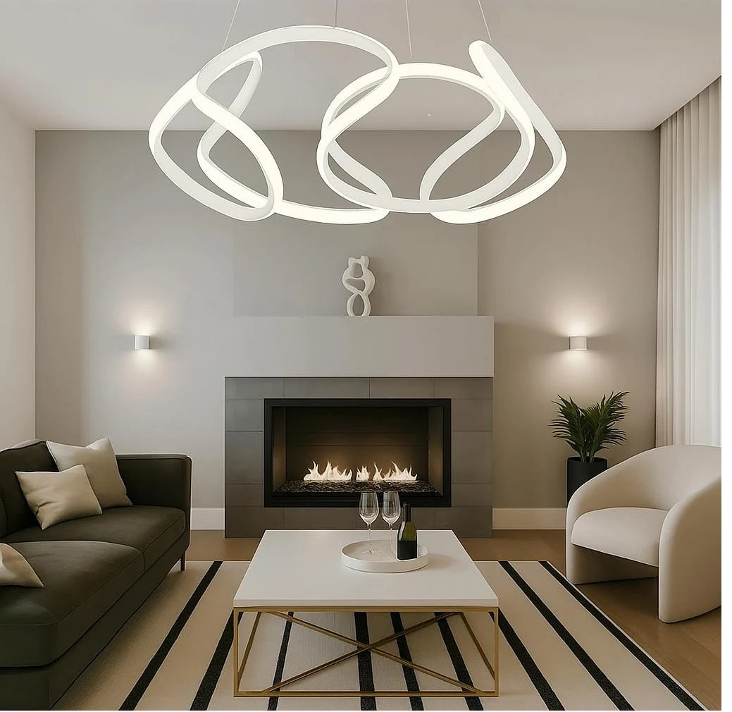 Artemis Beyaz Sarkık Power Beyaz Ledli Sarkık Ledli Avize Modern Led Avize