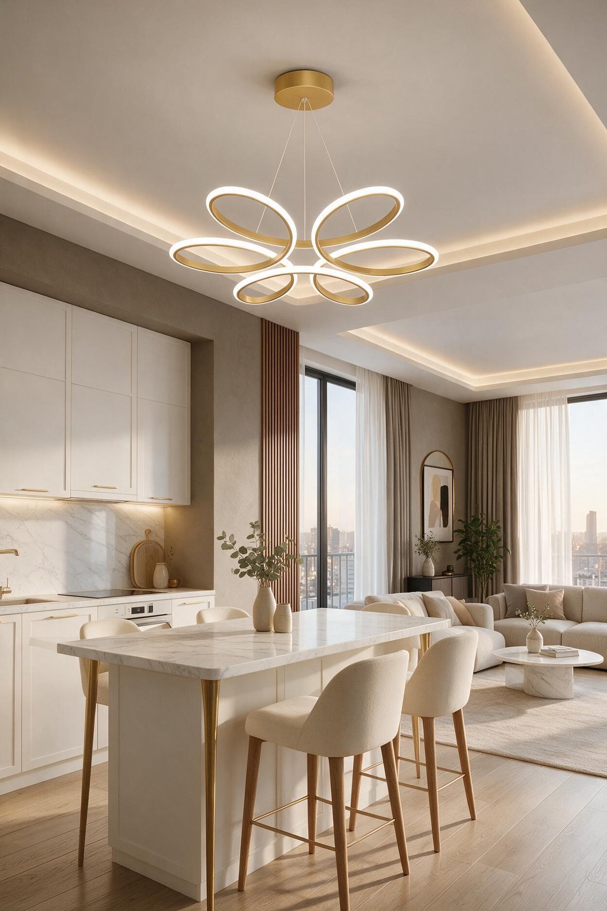 Nipul Eskitme Sarkıt Modern Ultra Süper Günışığı Ledli Avize