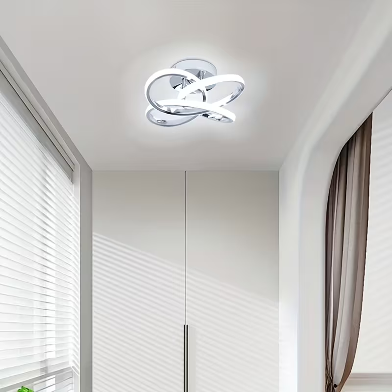 Dönence Gri Modern Ultra Power Beyaz Ledli Plafonyer Tekli Ledli Avize