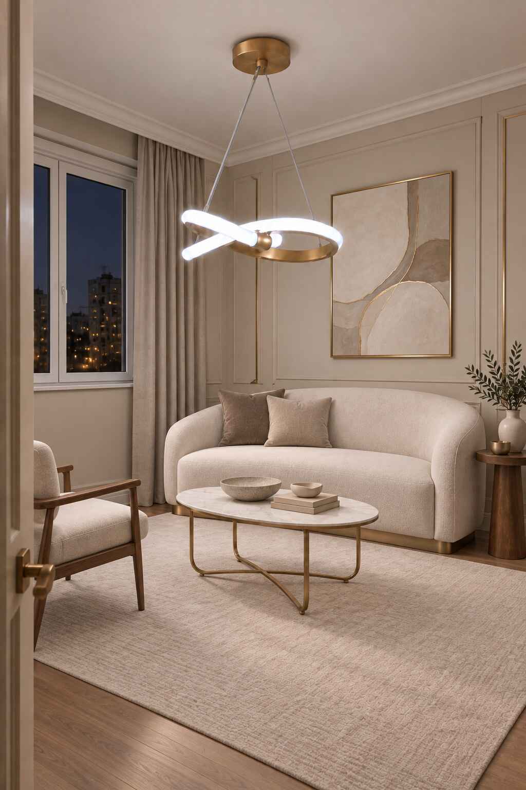 Bonna Modern Tekli Eskitme Sarkıt Led Beyaz Işık Power Ledli Salon Mutfak Oda Hol Ledli Avize