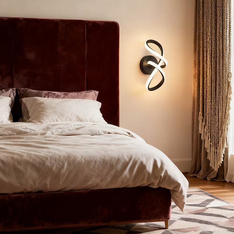 Sahra Modern Siyah Dekoratif Günışığı Ledli Aplik