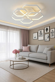 Cross Mimari Tasarım 5'Li 3 Renk Ledli Plafonyer Modern Ledli Avize  Led Avize