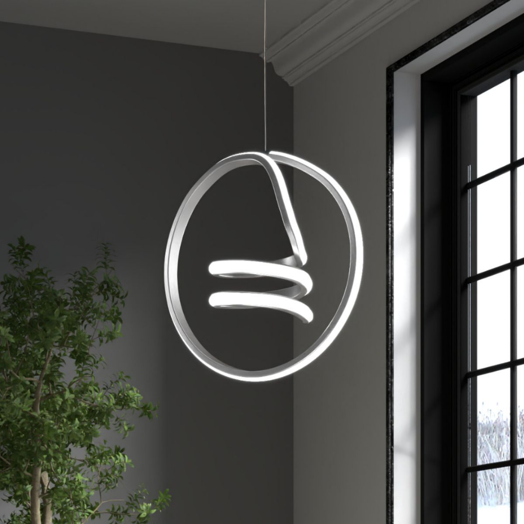 Venita Gri Tekli Sarkıt Led Günışığı Ultra Ledli Salon Mutfak Oda Hol Ledli Avize