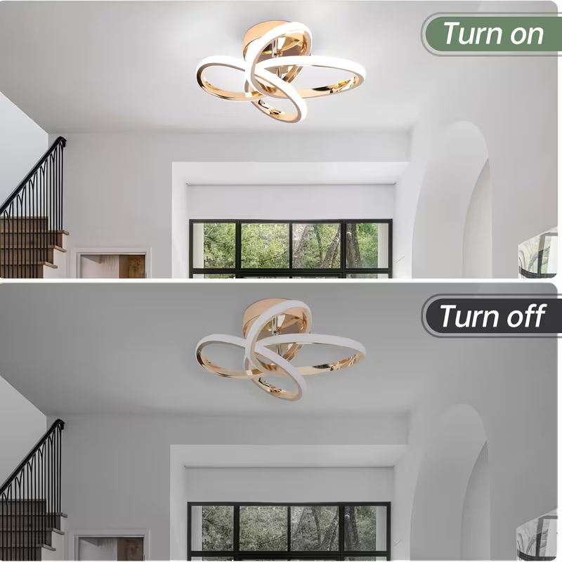 Dönence Eskitme Modern Ultra Power Beyaz Ledli Plafonyer Tekli Ledli Avize