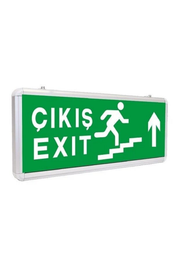 3W LEDli Şarjlı Exit Yukarı Çıkış Tabelası