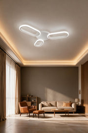 Hermes Beyaz 3'Lü Modern Ultra Power Beyaz Ledli 3'Lü Plafonyer Ledli Avize