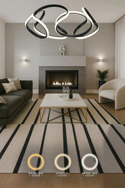 Artemis Siyah 3 Renk Ledli Sarkık Ledli Avize Modern Led Avize