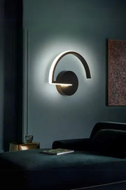 Moskov Siyah Dekoratif Beyaz Ledli Aplik