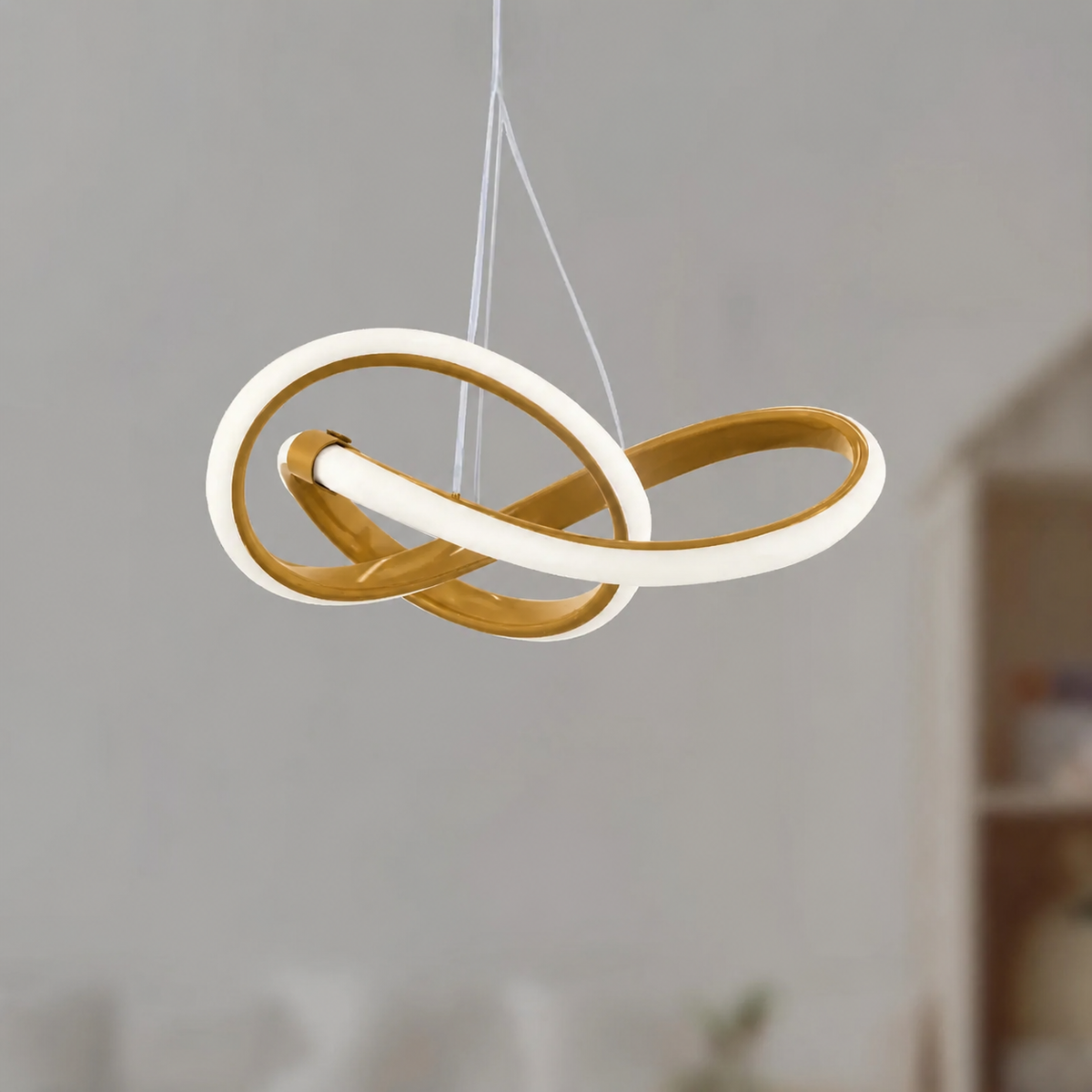 Bonna Modern Tekli Eskitme Sarkıt Led Beyaz Işık Power Ledli Salon Mutfak Oda Hol Ledli Avize