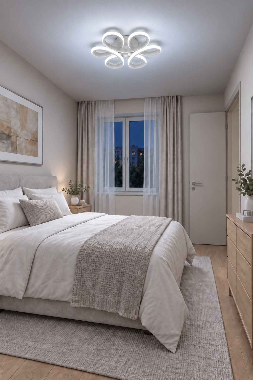 Style Beyaz Plafonyer Ultra Süper Beyaz Ledli Avize