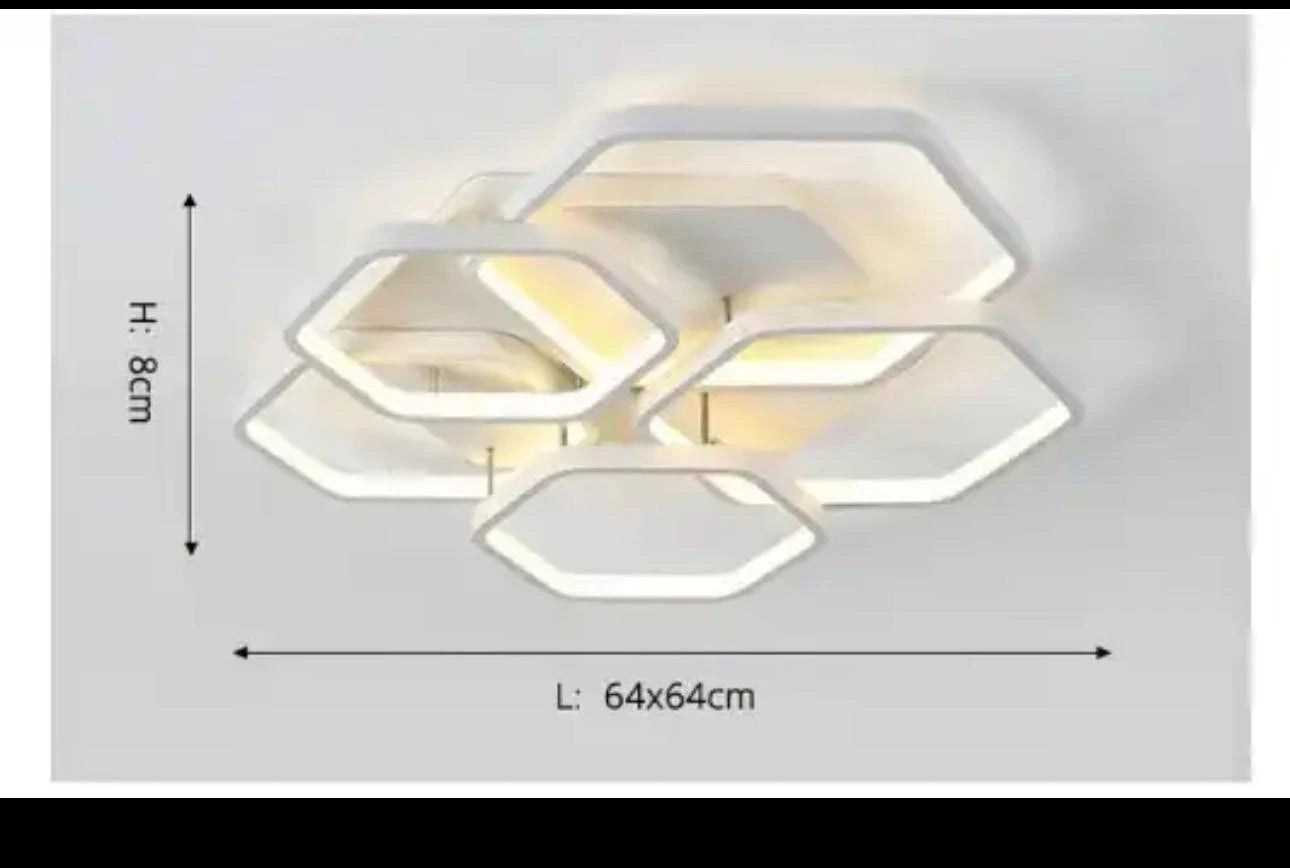 Cross Mimari Tasarım 5'Li 3 Renk Ledli Plafonyer Modern Ledli Avize  Led Avize