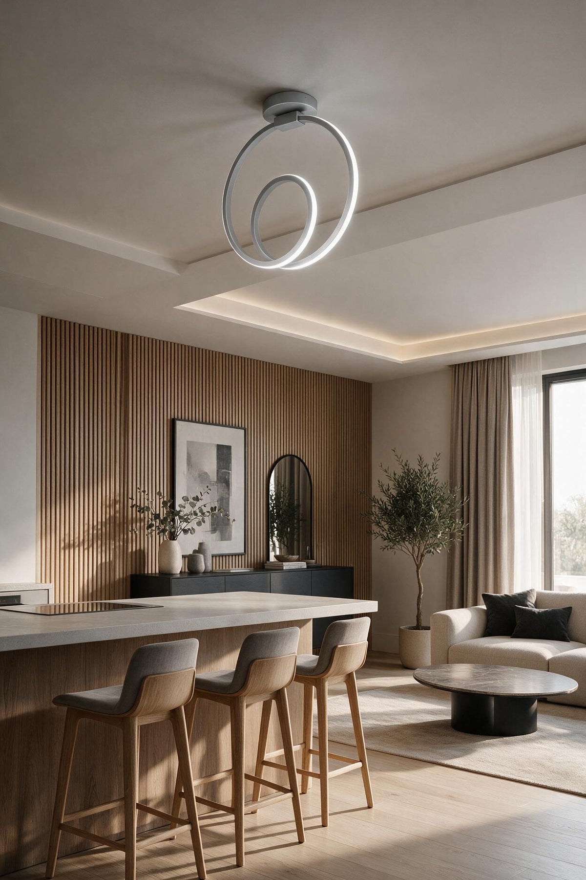 Orjin Gri Tekli Plafonyer Led Günışığı Ultra Ledli Salon Mutfak Oda Hol Ledli Avize