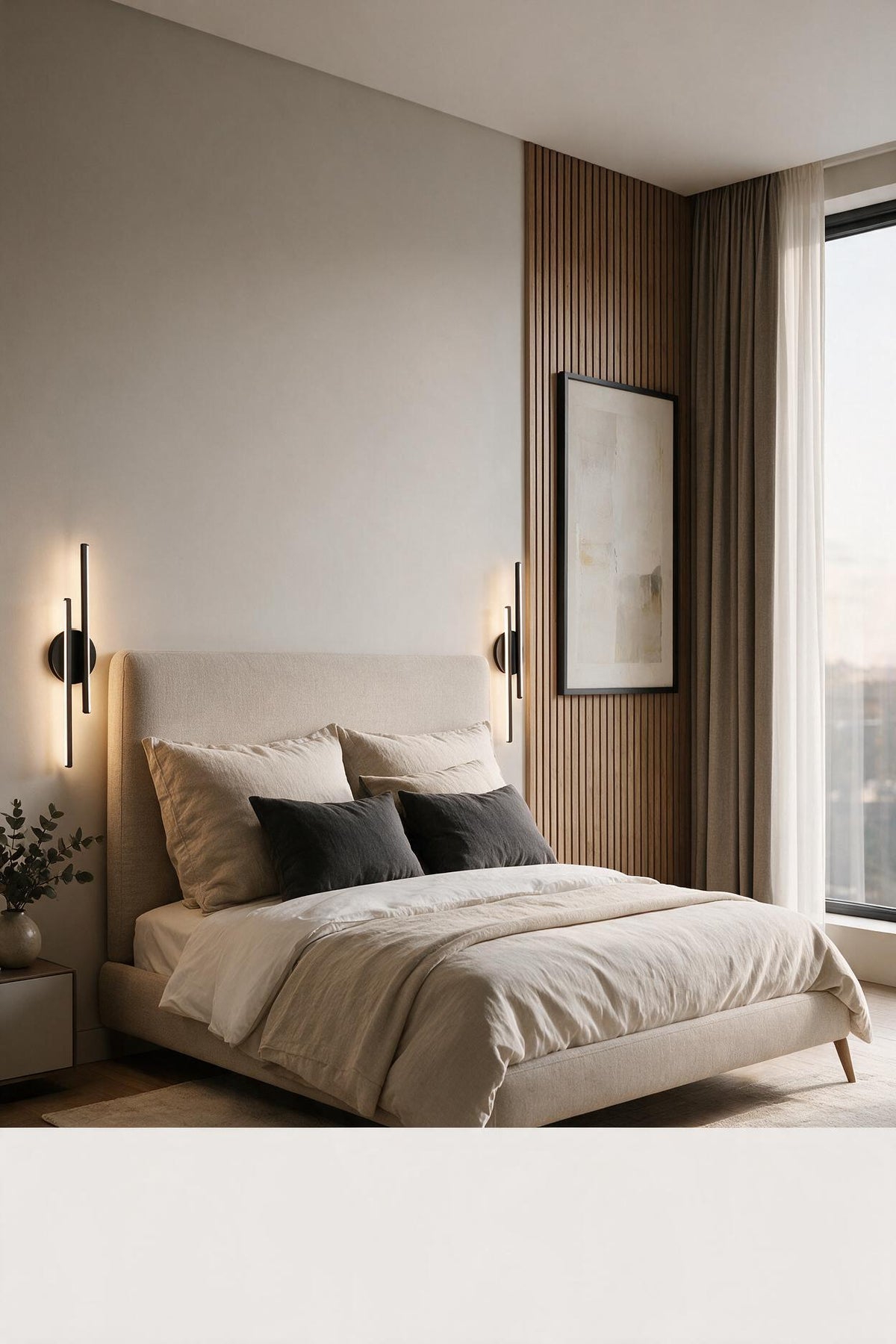 Ada Modern Siyah Dekoratif Günışığı Ledli Aplik