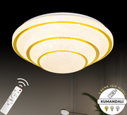 Agatha Gold Uzaktan Kumandalı 3 Renk 40 cm Led Avize