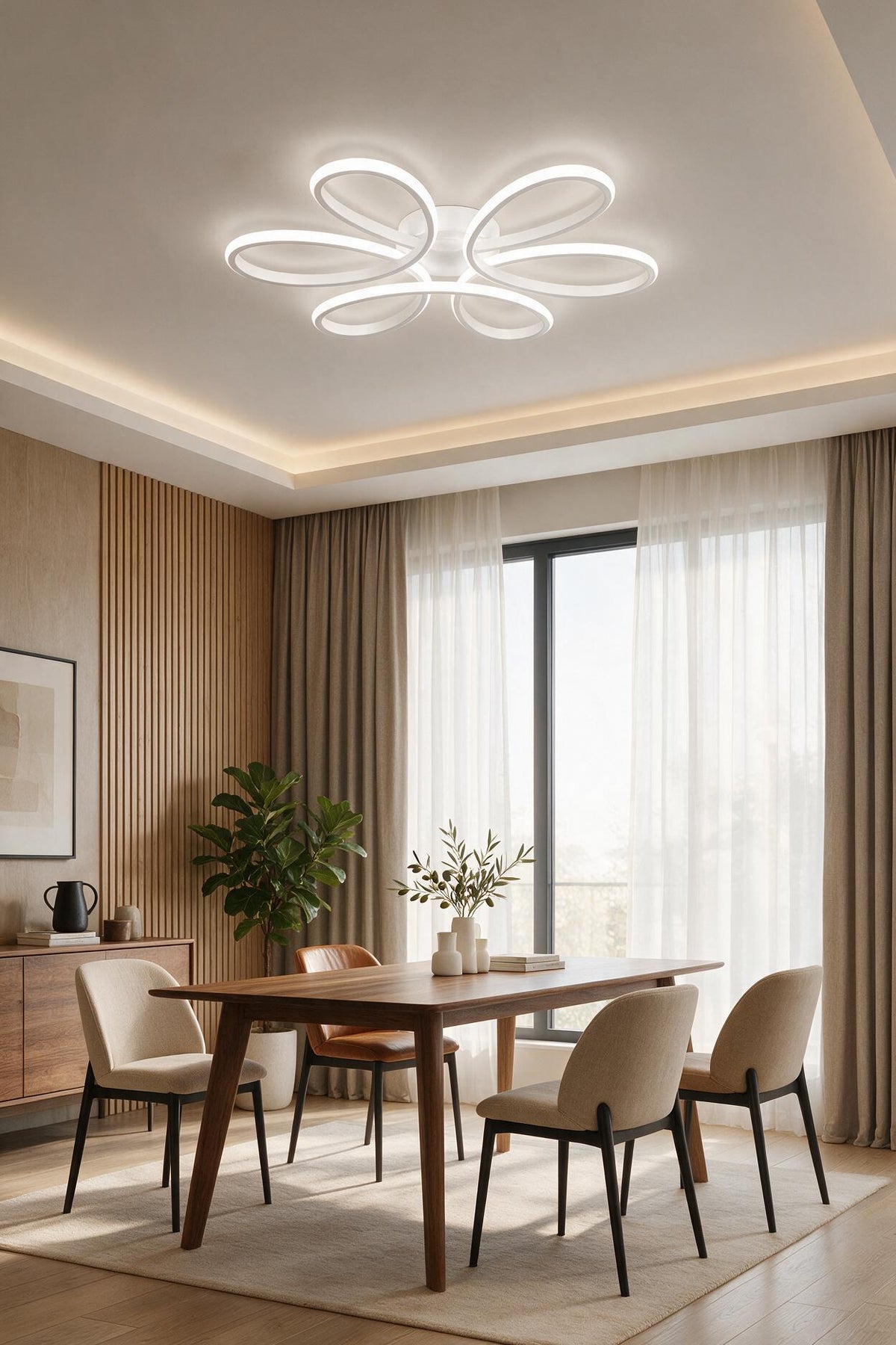 Linup Modern Beyaz Plafonyer Tavana Sıfır Beyaz Işık Salon Mutfak Yatak Odası Led Avize