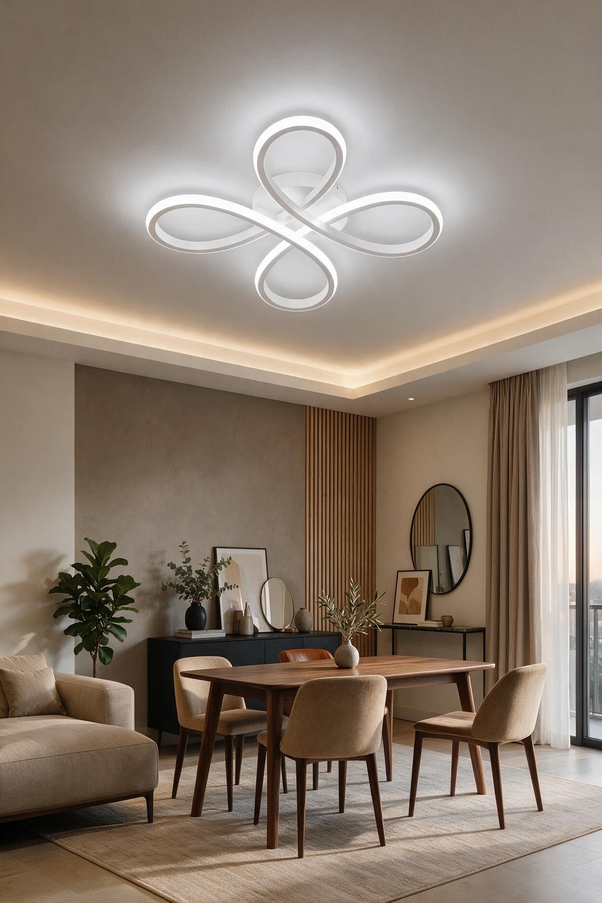 Salda Modern Beyaz Plafonyer Ultra Power Beyaz Ledli Avize - Çap 40 cm