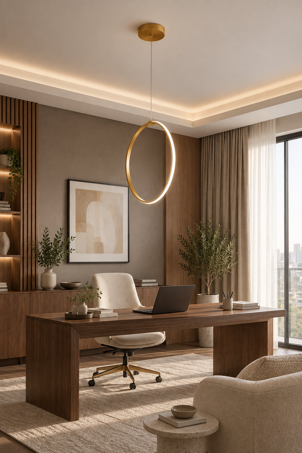 Rings Eskitme Tekli Sarkıt Led Günışığı Ultra Ledli Salon Mutfak Oda Hol Ledli Avize